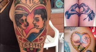 18 идей для татуировок в форме сердца ко Дню Святого Валентина (18 фото)