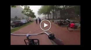 Инфраструктура для велосипедистов в городе Делфт, Нидерланды