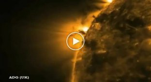 Буря на солнце размером больше чем наша планета