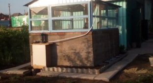 Бюджетный вариант крытого бассейна во дворе (3 фото)
