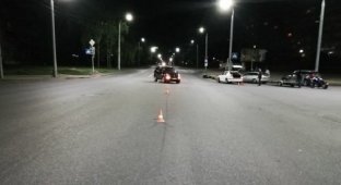 В Гродно произошла авария с участием мотоциклиста и автомобиля (3 фото)