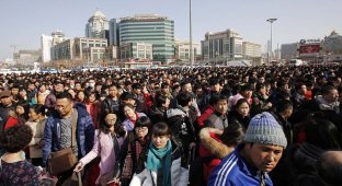 Новогодняя миграция китайцев (14 фото)