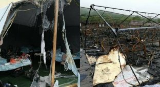Под Хабаровском сгорел палаточный детский лагерь, есть жертвы (4 фото)