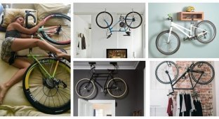 Классные идеи для хранения велосипеда (21 фото)