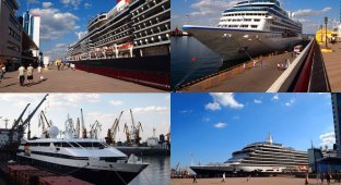 Гигантские круизные лайнеры в одесском порту (34 фото)