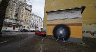 Граффити в память о жертвах теракта в питерском метро (3 фото)