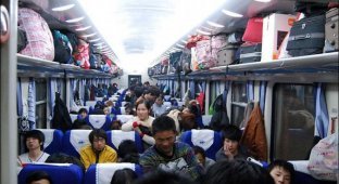 В китайских поездах (14 фотографий)