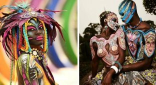 20 сочных снимков с фестиваля бодиарта в Экваториальной Гвинее (22 фото + 1 видео)