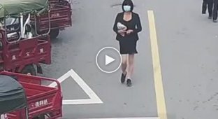 Лысый китаец в женской одежде угонял скутеры