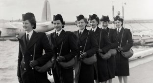 Как менялась униформа стюардесс - на примере одной авиакомпании (10 фото)