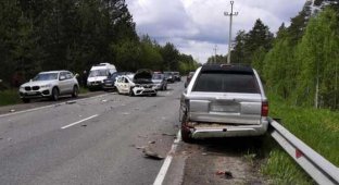 В Нижегородской области пострадала беременная пассажирка такси (7 фото + 2 видео)
