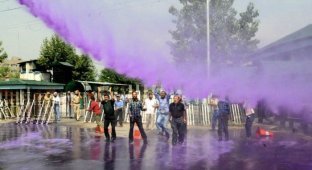 Цветная вода для демонстрантов (17 фото)