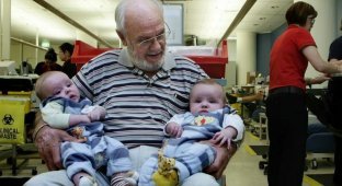 Человек с золотой кровью: как австралиец спас жизни двух миллионов младенцев (6 фото)