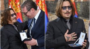 Джонни Деппу вручили "Орден за заслуги" в Сербии (11 фото)