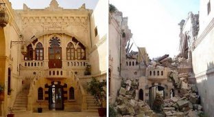 25 фотографий сирийского города Алеппо до и после войны (25 фото)