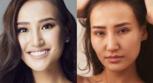 Участницы «Мисс Вселенная» с макияжем и без (13 фото)