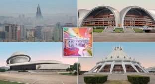 "Причудливо красивая" архитектура северокорейской столицы Пхеньян (16 фото)