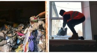 Пермские рабочие отравились, разбирая завалы мусора в квартире старушки (5 фото + 2 видео)