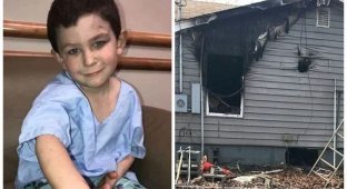 5-летний мальчик спас от пожара всю семью (6 фото)