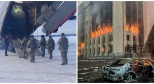 Страны ОДКБ направили в Казахстан миротворческие силы (3 фото + 6 видео)