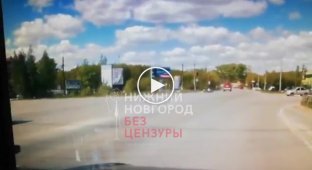Столкновение таксиста с пожарной машиной в Нижегородской области