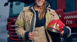 Гунн Нартен, «самая красивая женщина-пожарный» (24 фото)