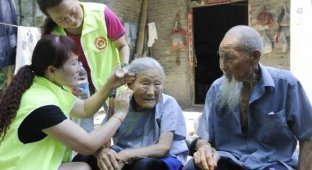 Китайские старожилы сделали первые свадебные фото после 80 лет брака (6 фото)