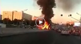 ДТП и пожар на Варшавском шоссе