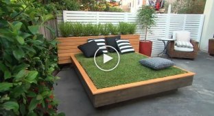 Кровать-лужайка для любителей отдыха на свежем воздухе