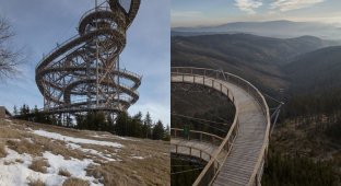 101 метровая петлевая горка “Sky Walk” в горах Чехии (14 фото)