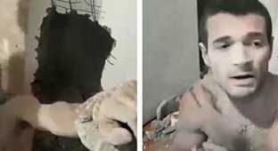 В Краснодаре спасли мужчину, который застрял на 13 часов в шахте дома (5 фото + 1 видео)