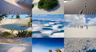 Простыни Мараньяна: Белые пески Lencois Maranhenses Бразилии