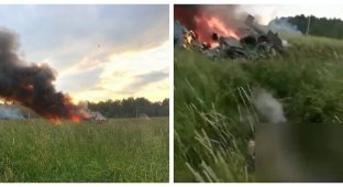 В сети появилось видео с места крушения вертолёта Росгвардии (4 фото + 1 видео)