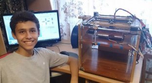 Российский школьник собрал 3D-принтер своими руками (6 фото)