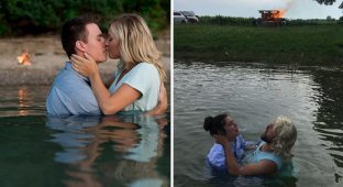 Друзья воссоздали фотографии влюблённой пары и, и результат даже лучше, чем оригинал (12 фото)