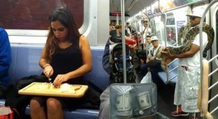 20 «забористых» фото из метро, способных вызвать удивление (26 фото)
