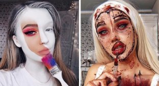 Визажист из Литвы делает макияж, с которым на Хэллоуине любая будет звездой вечеринки (22 фото)