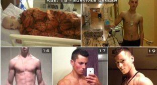 Парень победил рак и построил новое тело! (6 фото)