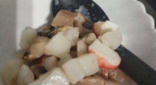 Фейковый коктейль из морепродуктов с креветками (3 фото)