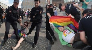 30 человек арестовано во время гей-акции в Санкт-Петербурге (8 фото + 1 видео)