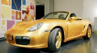 Porsche из золота, офигеть (6 фото)