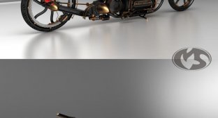 Стимпанковый байк Черная Вдова (6 фотографий)