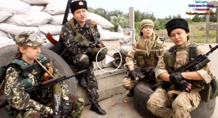 Женский батальон боевиков в Северодонецке