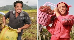Фотошоп-мастер заставил голливудских знаменитостей хорошенько попотеть на ферме (20 фото)