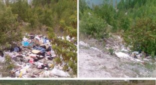 Чисто МЭН вывез 28 мешков мусора с карьера города Копейск (2 фото)