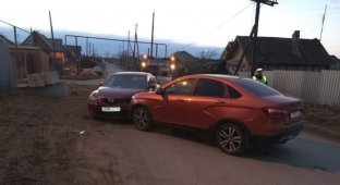 Пьяный начальник отдела ГИБДД устроил аварию в Челябинской области (2 фото + 1 видео)