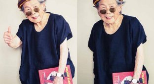 94-летняя бабушка стала моделью и звездой соцсетей (10 фото)