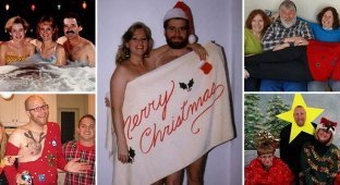 Странные рождественские семейные снимки (31 фото)