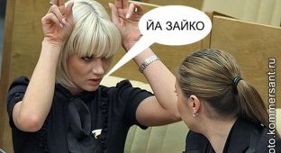 Фотожабы на тему девушек в Государственной Думе... в основном про Алину Кабаеву