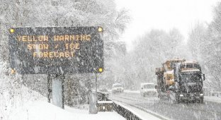 Снежный шторм "Фионн" накрыл Великобританию (25 фото)